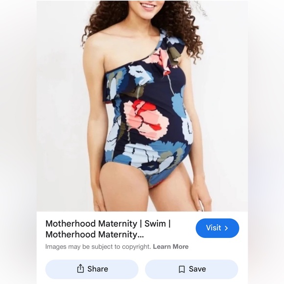 Motherhood Other - Floral One-Shoulder Swimsuit maternity